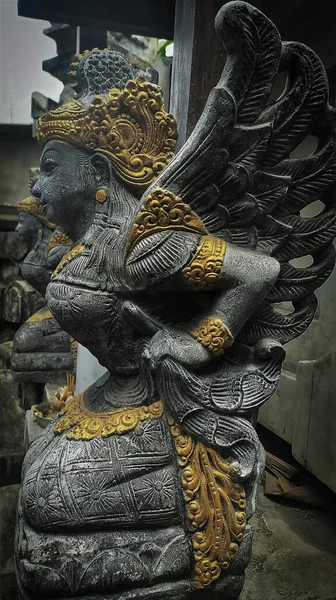 Statue Ange Dans Sanctuaire Familial Bali — Photo