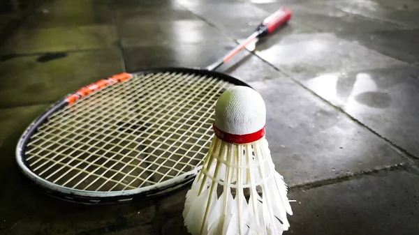 Badminton Racket Shuttlecok — Stock Photo, Image