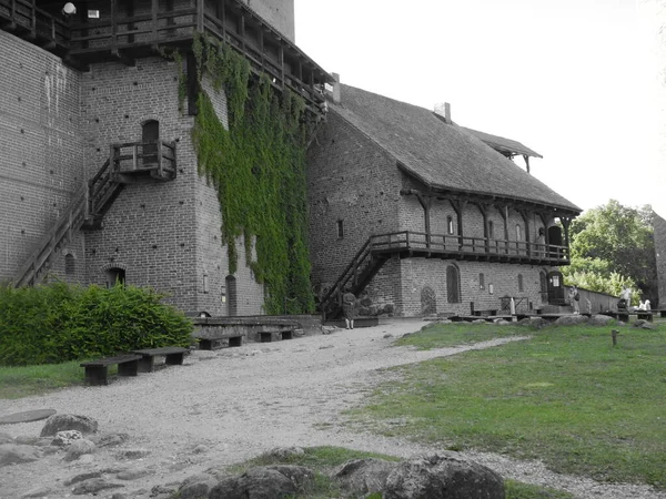 Oud Kasteel Groen Grijs — Stockfoto