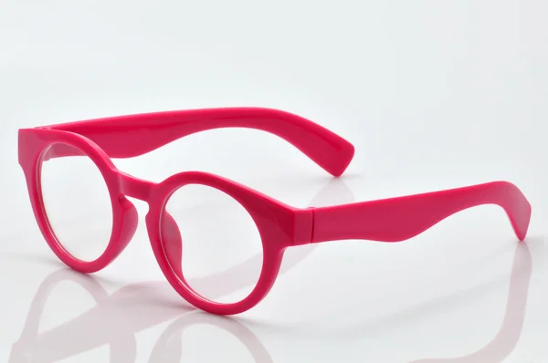Brille mit rosa Rahmen — Stockfoto