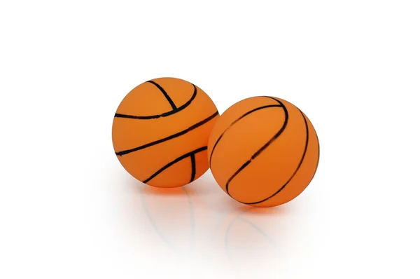 Two isolated basketball balls — Stock Photo, Image