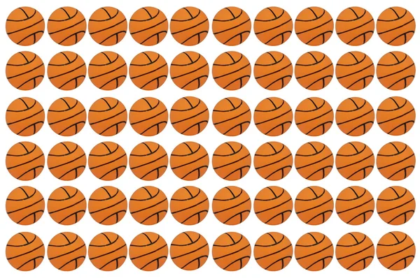 Sfondo grafico con palloni da basket — Foto Stock