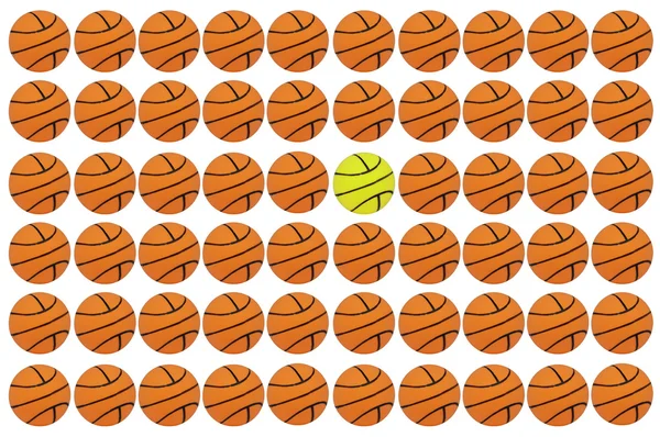 Fondo gráfico con pelotas de baloncesto — Foto de Stock