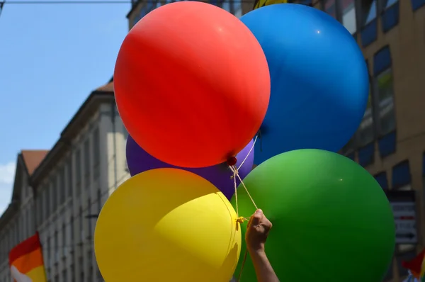 Gruppe von bunten Luftballons — Stockfoto