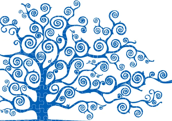 木の質感のパズル — ストックベクタ