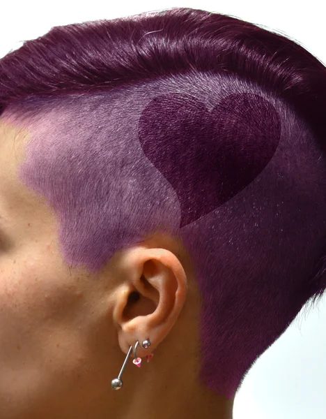 Női fej hajjal Stock Kép