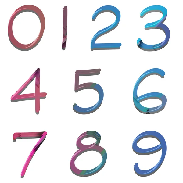 Kolorowe numery — Zdjęcie stockowe