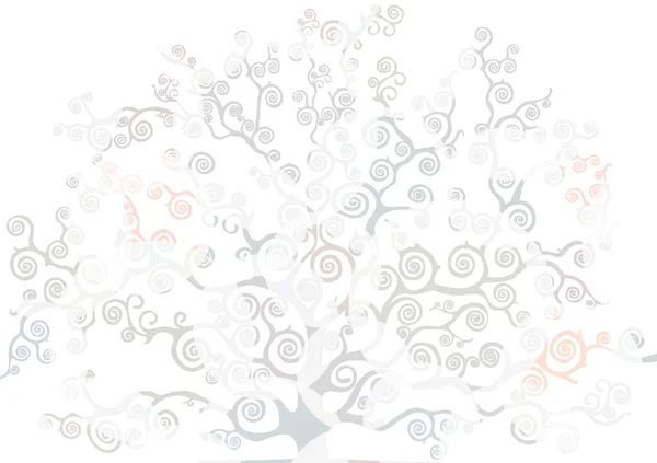 Desenho de uma árvore com folhagem rabiscada — Fotografia de Stock