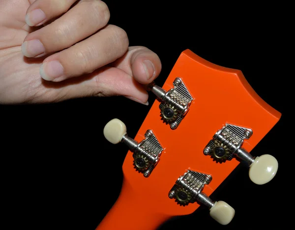 A jogar ukulele — Fotografia de Stock