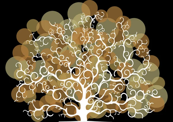 Цветное стилизованное дерево — стоковое фото