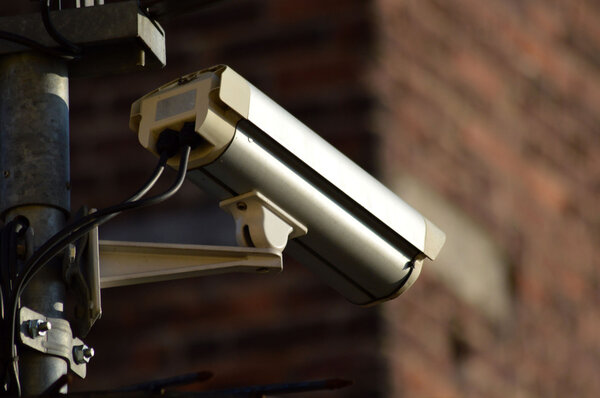 gray surveillance camera