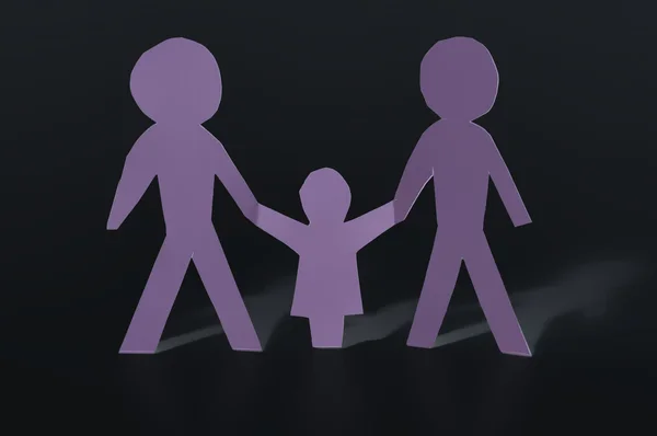 Pink paper family — Stock Photo, Image