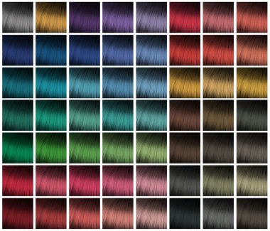 palette for hair dyeing clipart