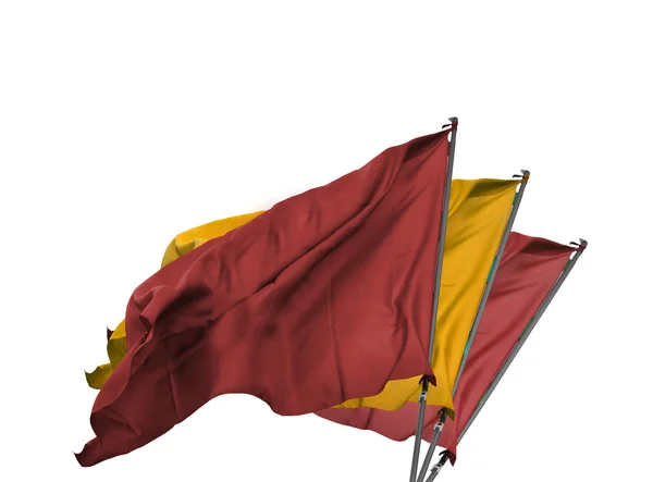 Bandera de España: tres banderas rojo, amarillo y rojo — Foto de Stock