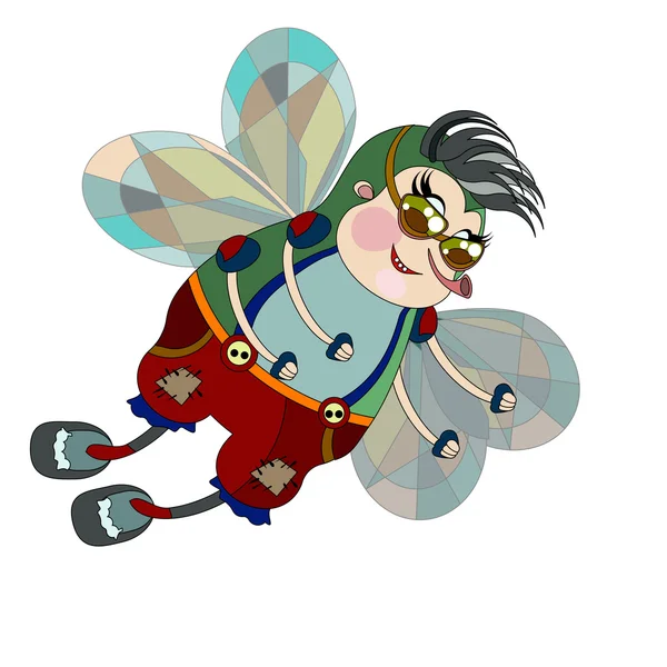 Uçuş sevimli yeşil sinek