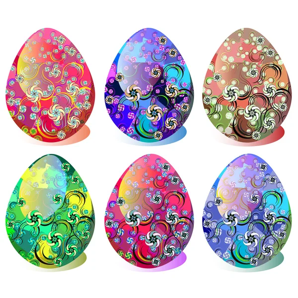 Beyaz arka planda paskalya yumurtaları