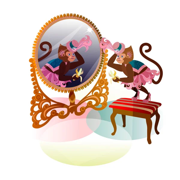 Sirk maymunu ayna ile