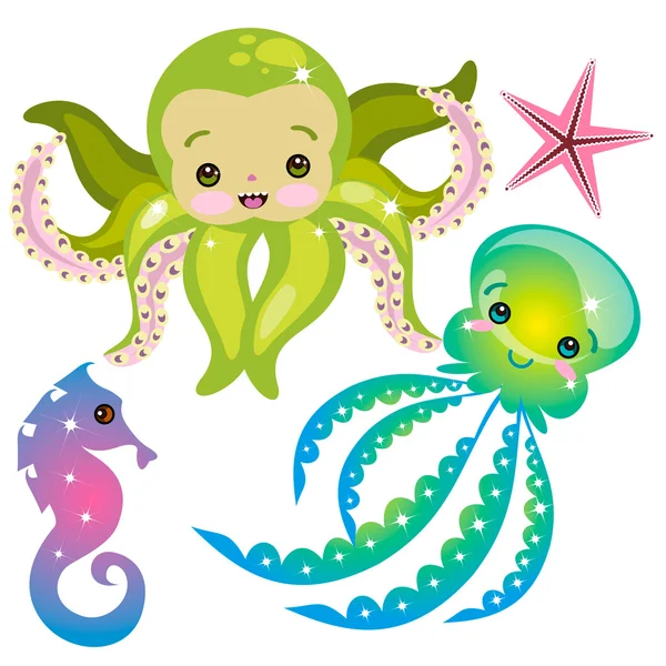 Sevimli deniz yaratıkları koleksiyonu