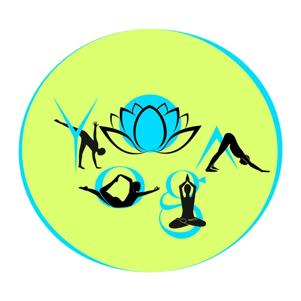 Ilustracja wektorowa - symbol jogi — Wektor stockowy