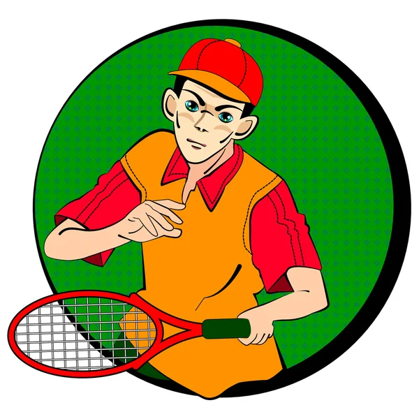 Adam tenisçi. vektör simgesi