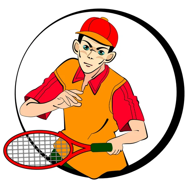 Adam tenisçi. vektör simgesi