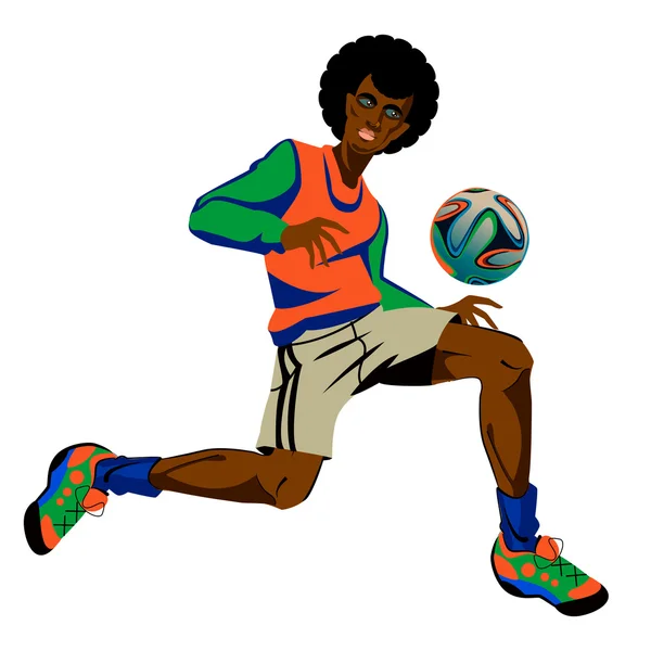 beyaz zemin üzerine futbolcu.