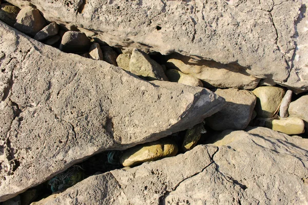 Steinrisse Innen Risse Kleine Steine Hintergrund — Stockfoto