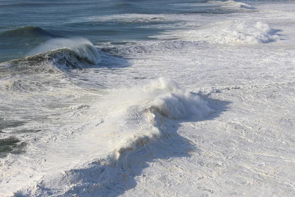 Krásný Modrý Oceán Zuřící Vlny Textura — Stock fotografie
