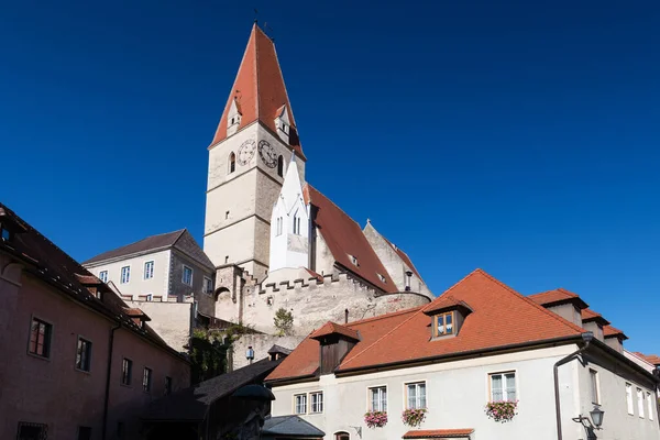 Kyrkan För Antagandet Jungfru Maria Weissenkirchen Der Wachau Österrike — Stockfoto