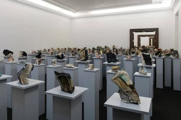 Bratislava Slovakia Jan 2020 Sculptures Installations Made Out Countless Books — Stock Photo, Image