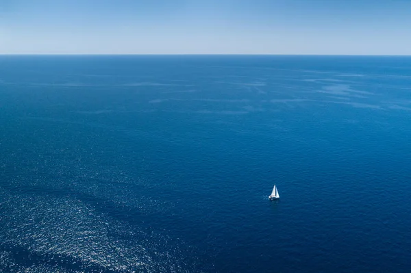 Вид Воздуха Парусный Спорт Адриатическом Море Хорватия — стоковое фото