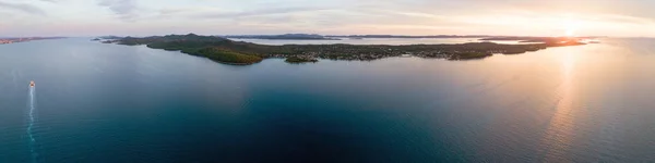 Veduta Aerea Dell Alba Sull Isola Ugljan Croazia — Foto Stock