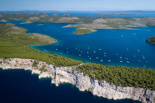 Scogliere Nel Parco Nazionale Telascica Mare Adriatico Croazia — Foto Stock