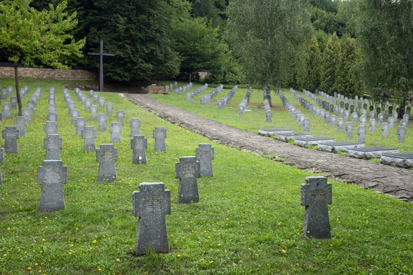 Hunkovce Slovakia Августа 2019 Года Надгробия Немецком Военном Кладбище Второй — стоковое фото