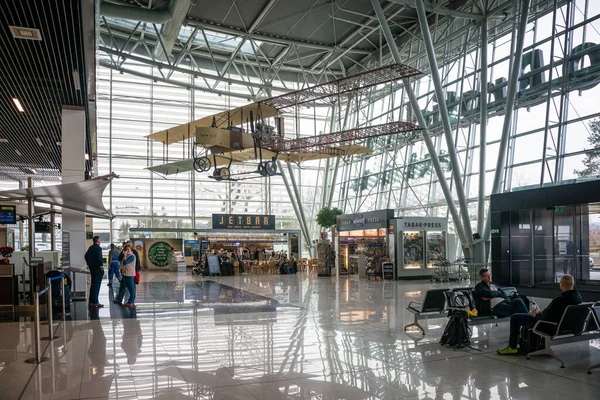 Bratislava Slovakien Dec 2017 Terminalbyggnad Bratislavas Flygplats Slovakien — Stockfoto