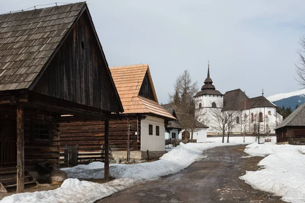 Szüreti Házak Szabadtéri Múzeum Liptó Falu Pribylina Szlovákia — Stock Fotó