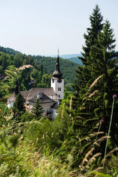 Church in historical mining village Spania Dolina, Slovakia