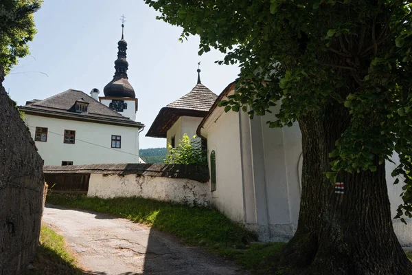 Church in historical mining village Spania Dolina, Slovakia