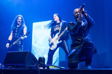 BRATISLAVA, SLOVAKIA - NOV 13, 2018: Beast in Black, the Finnish symphonic metal band, performs a live concert at the Decades: Europe 2018 Tour in Bratislava, Slovakia
