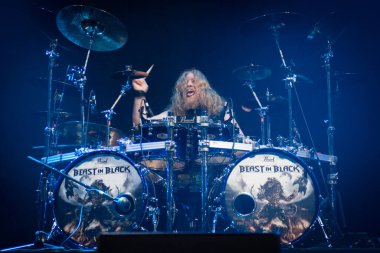 BRATISLAVA, SLOVAKIA - NOV 13, 2018: Beast in Black, the Finnish symphonic metal band, performs a live concert at the Decades: Europe 2018 Tour in Bratislava, Slovakia