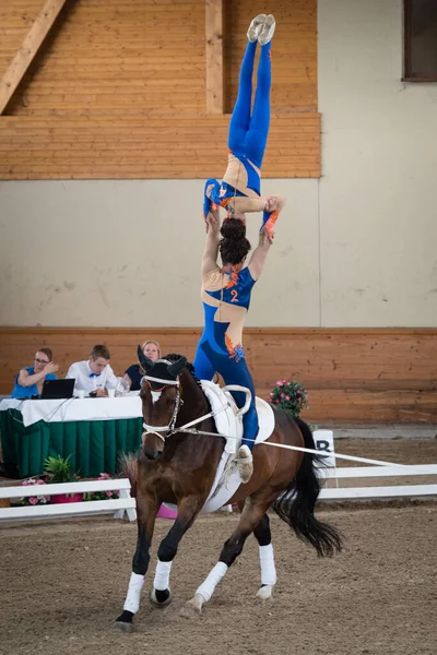 Pezinok Eslovaquia Junio 2018 Equipo Gilching Alemania Acción Competencia Salto —  Fotos de Stock