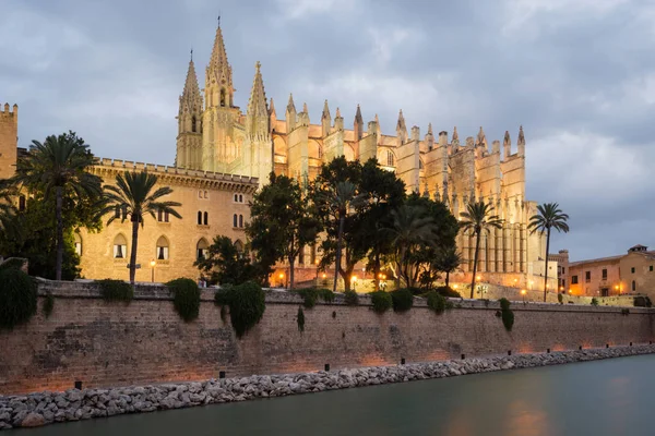 Seu Cathedral Dusk Palma Mallorca Balearic Islands Spain — Stock Photo, Image