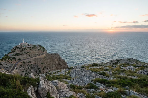 Sunrise Lighthouse Cap Formentor Coast North Mallorca Spain — Stock Photo, Image