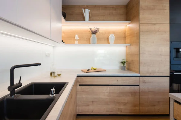 Detail Der Kücheneinrichtung Einem Modernen Haus — Stockfoto