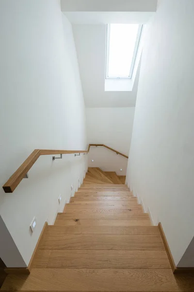 Detalle Escalera Madera Casa Moderna — Foto de Stock