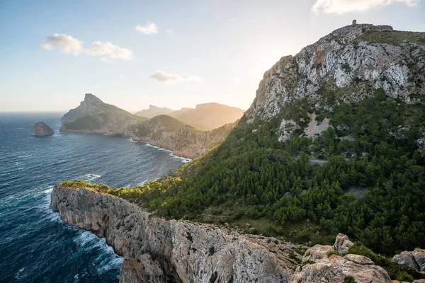 Vista Panorâmica Sobre Cap Formentor Manhã Cedo Ilha Maiorca Espanha — Fotografia de Stock