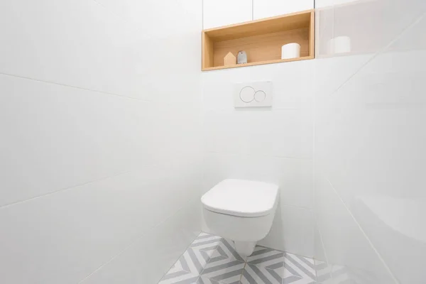 Bratislava Slovakia Dec 2018 Banheiro Pequeno Apartamento Projetado Por Jovens — Fotografia de Stock