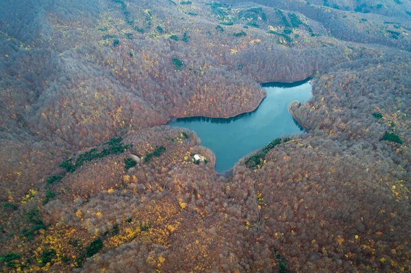 Luftaufnahme Von Morske Oko Vihorlat Gebirge Slowakei — Stockfoto
