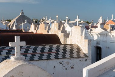 Crosses of marine cemetery in Bonifacio, Corsica Island, France