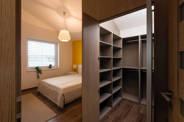 Wardrobe Bedroom Contemporary House Interior — Zdjęcie stockowe